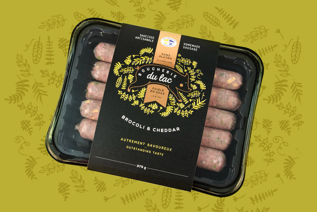 Brocoli et cheddar - Saucisse artisanale - Boucherie du Lac
